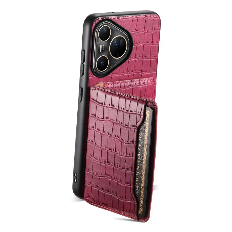 For Huawei Pura 80 Ultra 5G Crocodile Texture Card Bag Design Full Coverage Phone Case