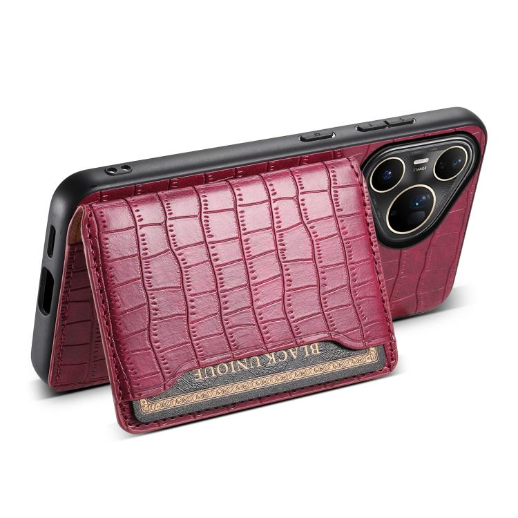 For Huawei Pura 80 Ultra 5G Crocodile Texture Card Bag Design Full Coverage Phone Case