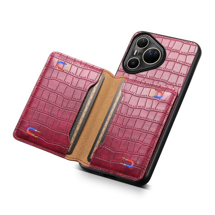 For Huawei Pura 80 Ultra 5G Crocodile Texture Card Bag Design Full Coverage Phone Case