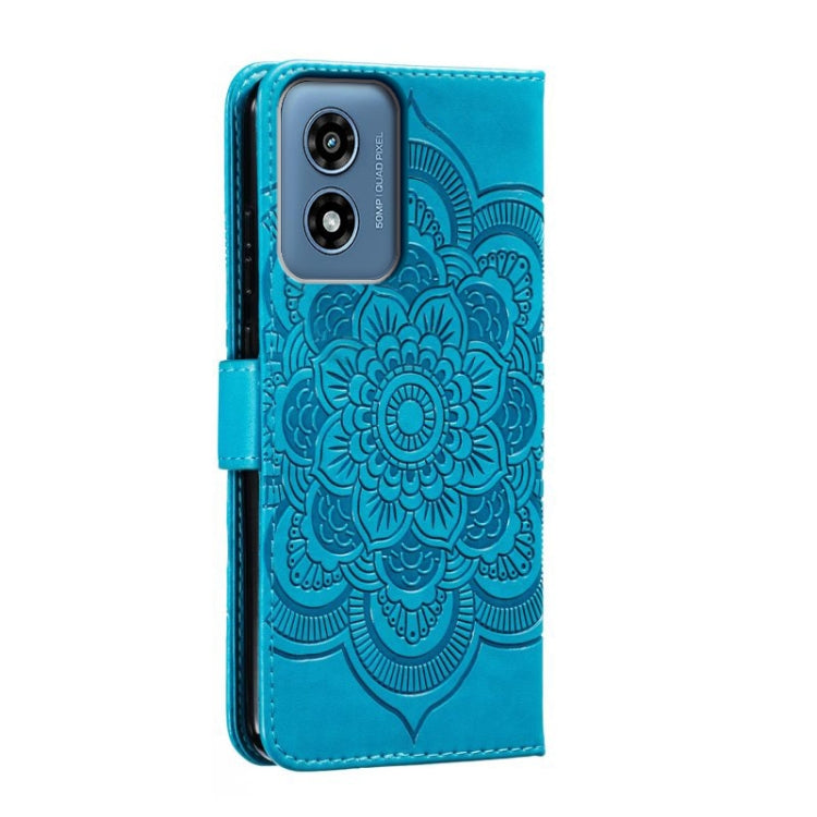 For Motorola Moto G Play 2024 Sun Mandala Embossing Pattern Phone Leather Case