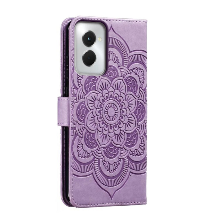 For Motorola Moto G Power 5G 2024 Sun Mandala Embossing Pattern Phone Leather Case