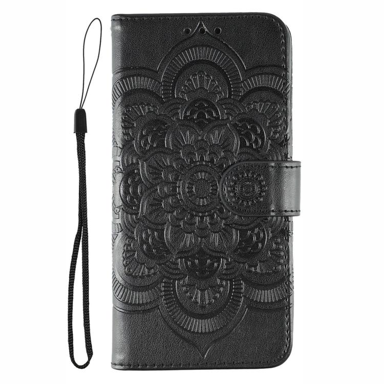 For Motorola Moto G05 Sun Mandala Embossing Pattern Phone Leather Case