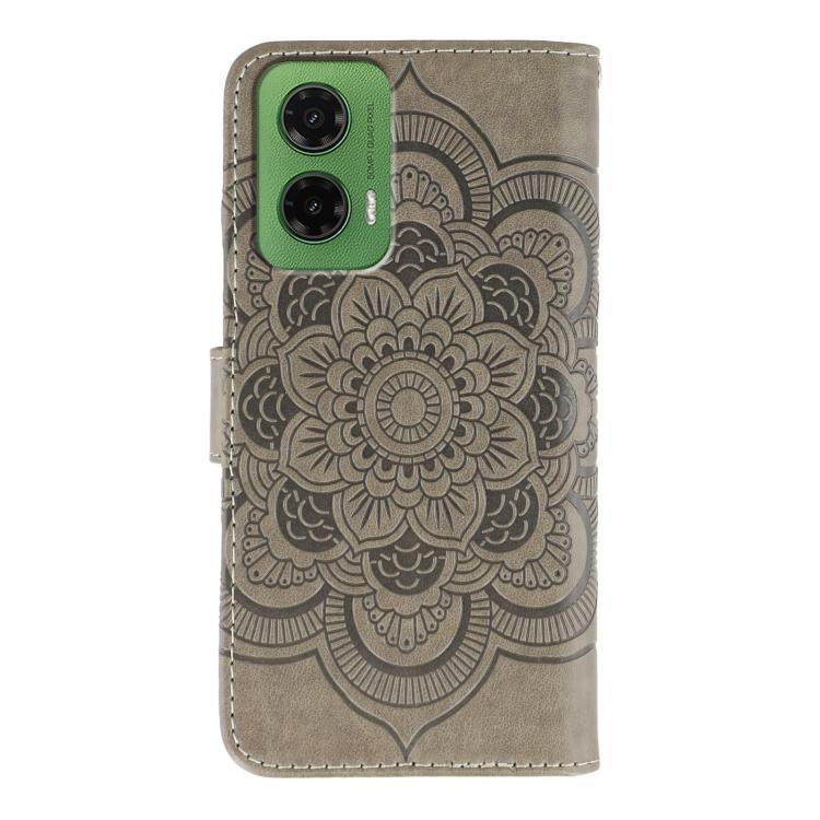 For Motorola Moto G35 Sun Mandala Embossing Pattern Phone Leather Case