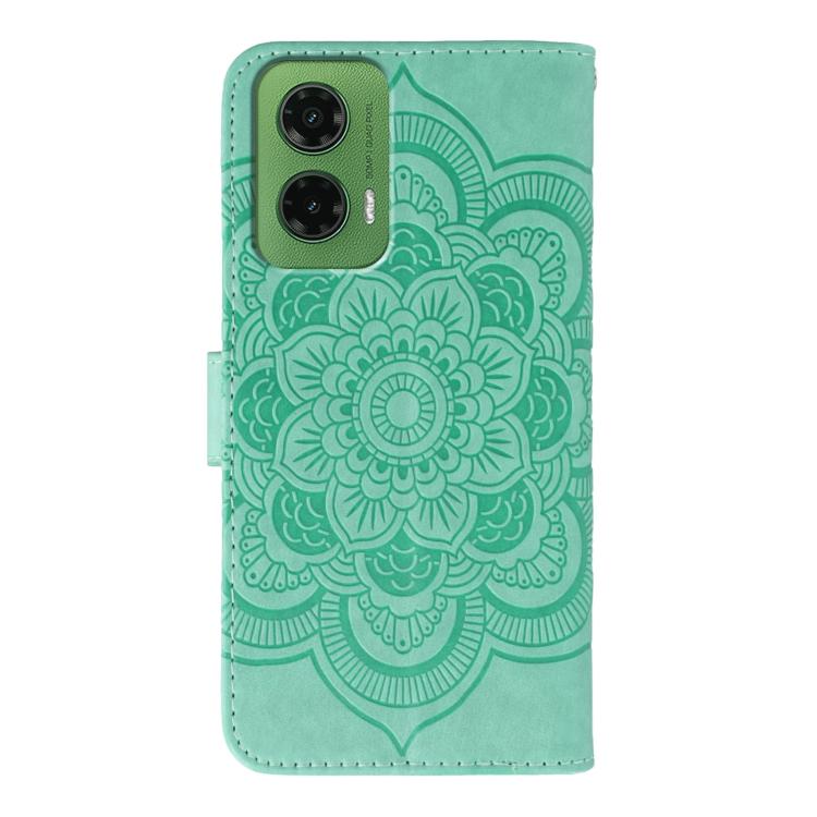 For Motorola Moto G35 Sun Mandala Embossing Pattern Phone Leather Case