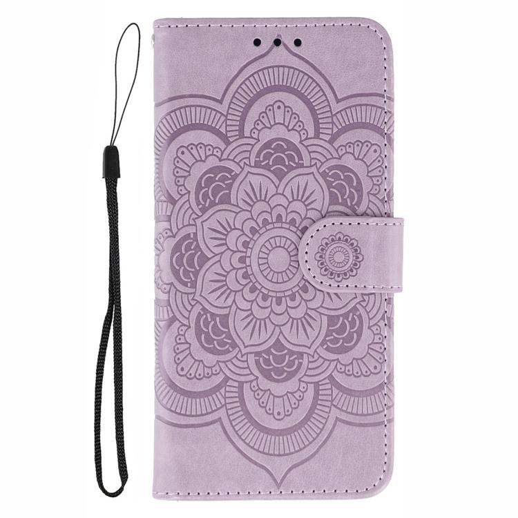 For Motorola Moto G75 Sun Mandala Embossing Pattern Phone Leather Case