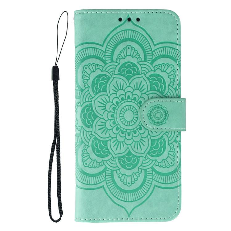 For Motorola Moto G75 Sun Mandala Embossing Pattern Phone Leather Case