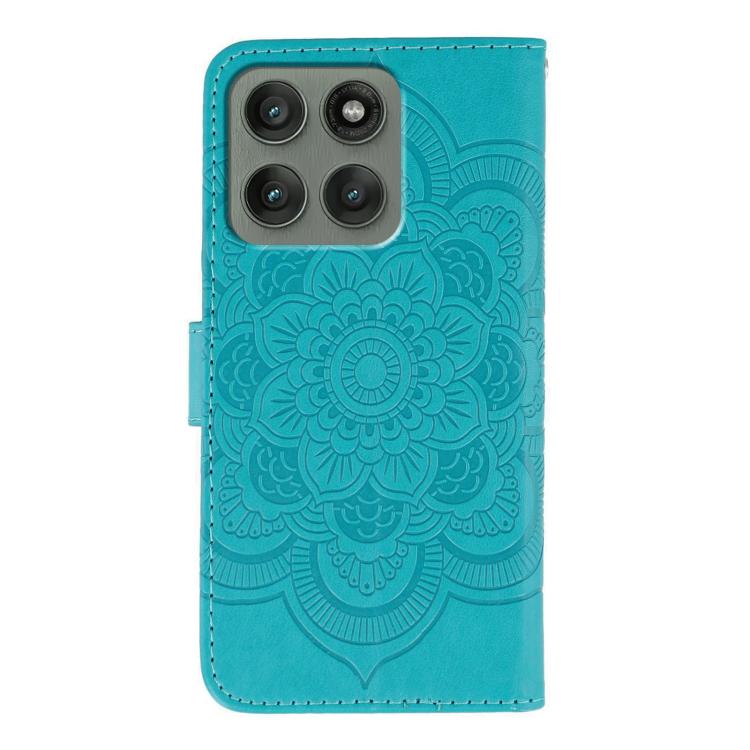 For Motorola Edge 60 Pro Sun Mandala Embossing Pattern Phone Leather Case