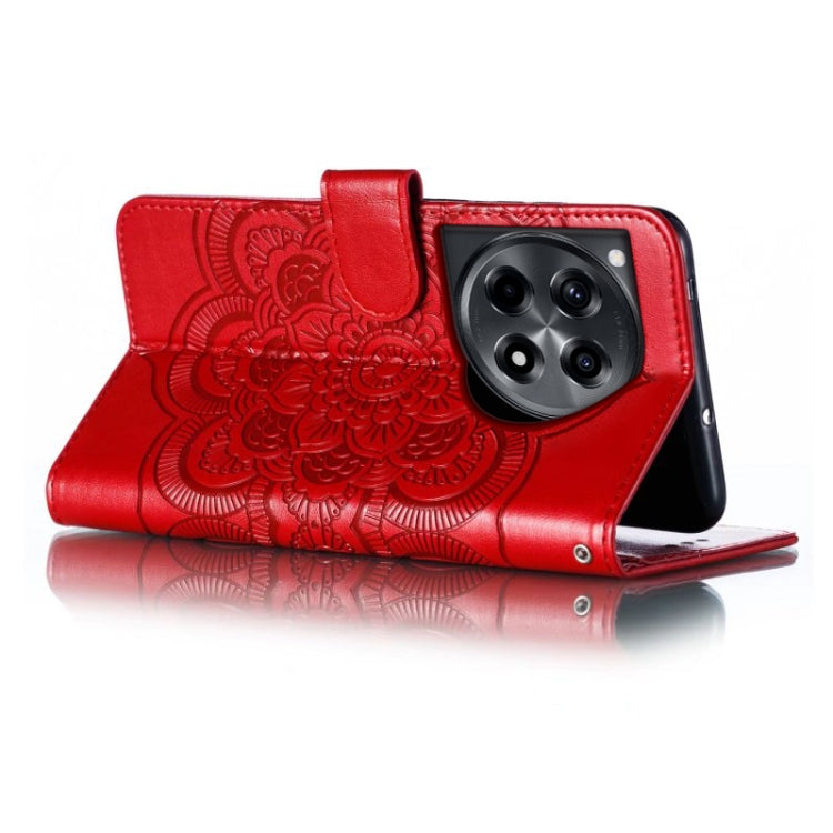 For OnePlus Ace 3 Sun Mandala Embossing Pattern Phone Leather Case