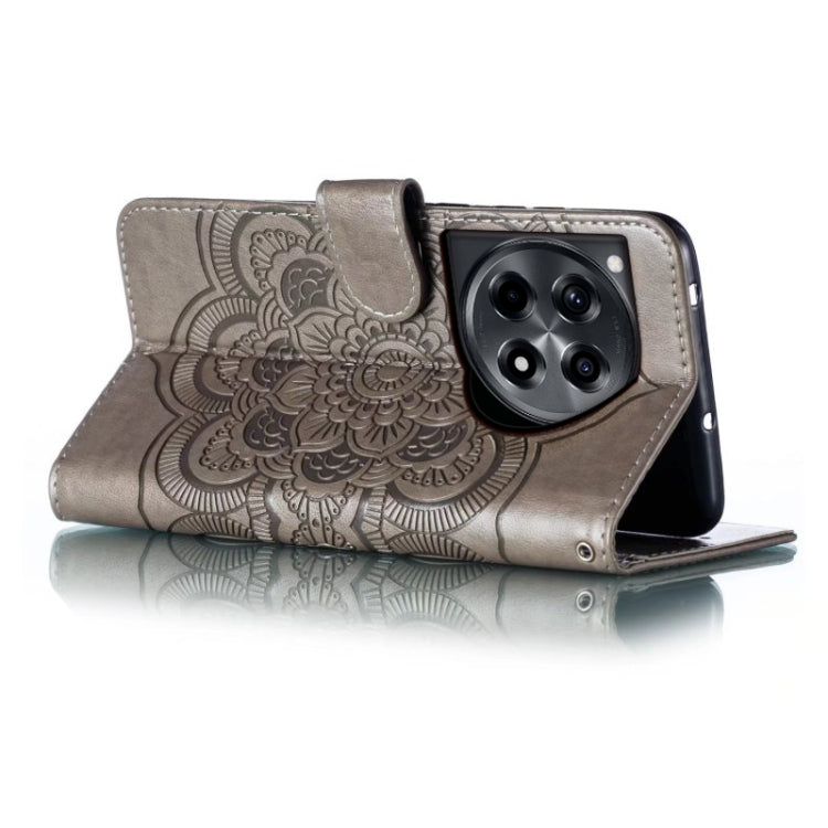 For OnePlus Ace 3 Sun Mandala Embossing Pattern Phone Leather Case