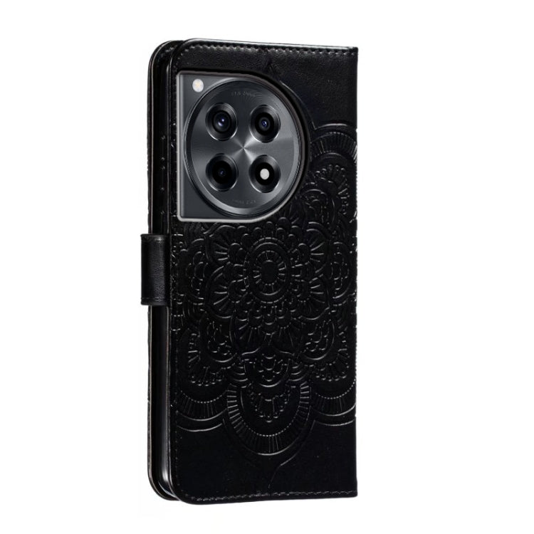 For OnePlus Ace 3 Sun Mandala Embossing Pattern Phone Leather Case