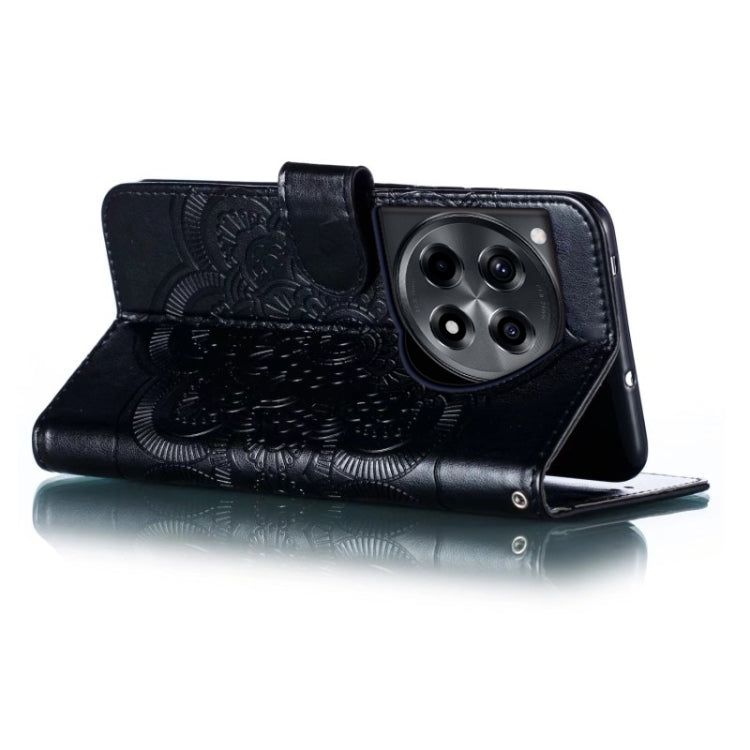 For OnePlus Ace 3 Sun Mandala Embossing Pattern Phone Leather Case