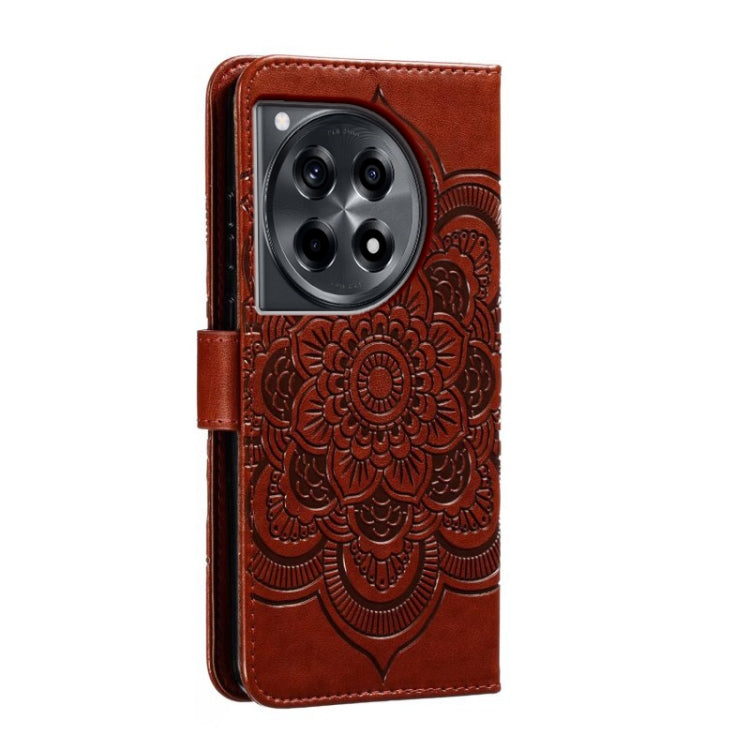 For OnePlus Ace 3 Sun Mandala Embossing Pattern Phone Leather Case