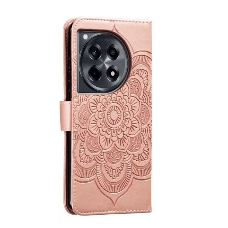 For OnePlus Ace 3 Sun Mandala Embossing Pattern Phone Leather Case