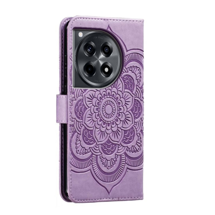 For OnePlus Ace 3 Sun Mandala Embossing Pattern Phone Leather Case