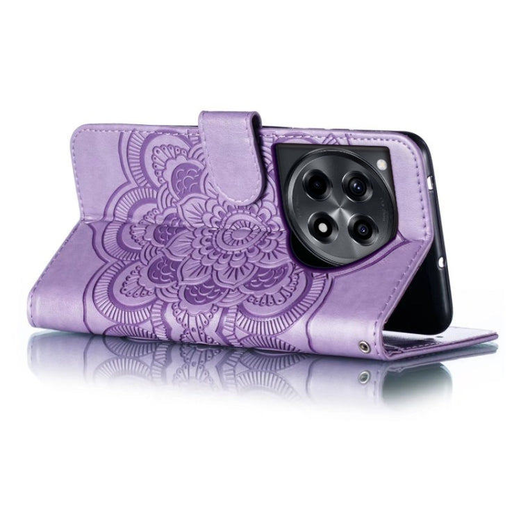 For OnePlus Ace 3 Sun Mandala Embossing Pattern Phone Leather Case