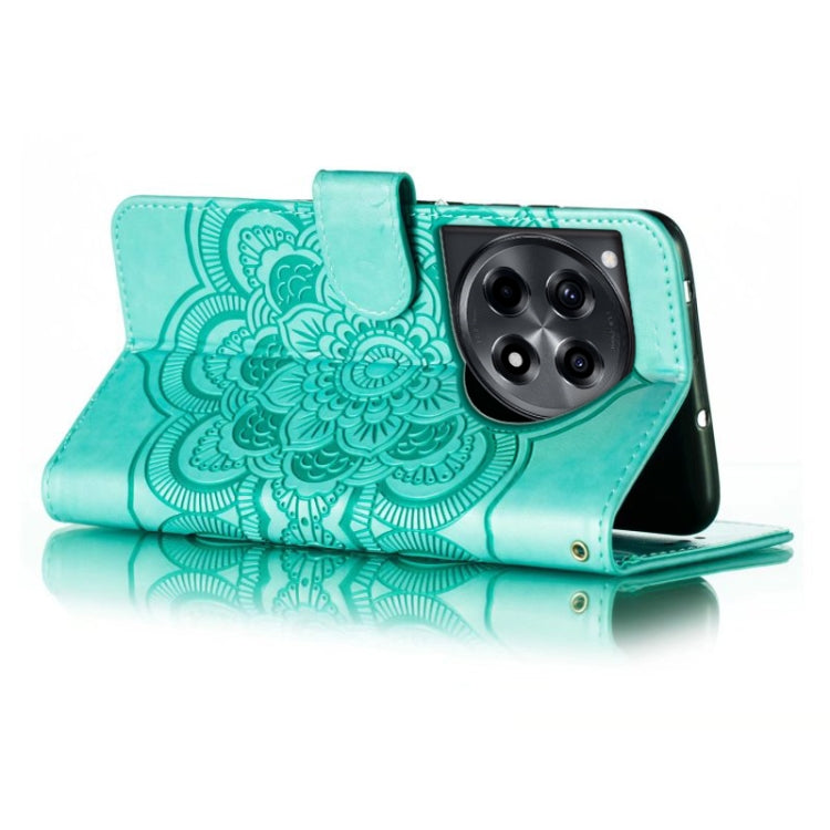For OnePlus Ace 3 Sun Mandala Embossing Pattern Phone Leather Case