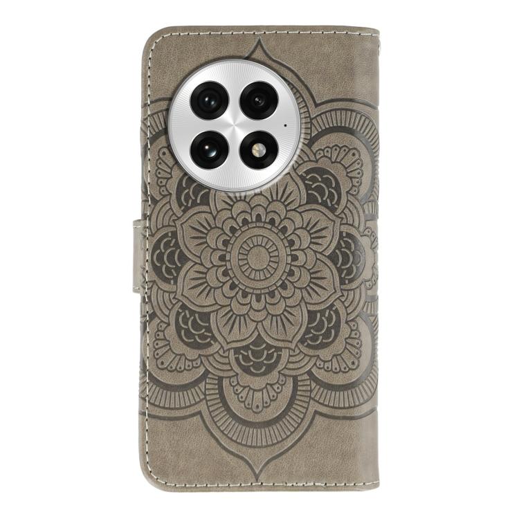 For OnePlus 13 Sun Mandala Embossing Pattern Phone Leather Case