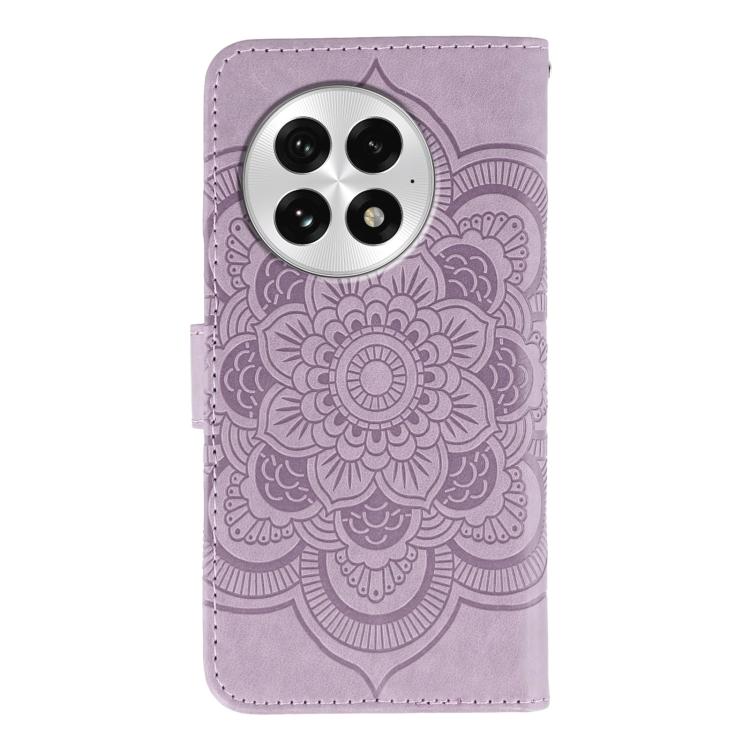 For OnePlus 13 Sun Mandala Embossing Pattern Phone Leather Case