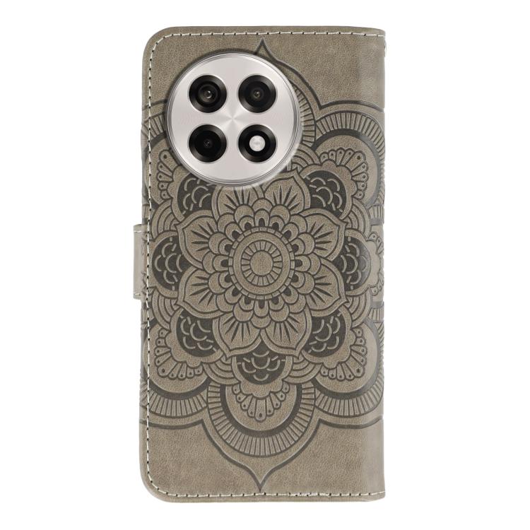 For OnePlus Ace 5 / Ace 5 Pro / 13R Sun Mandala Embossing Pattern Phone Leather Case