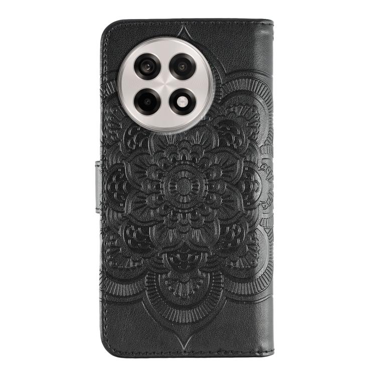 For OnePlus Ace 5 / Ace 5 Pro / 13R Sun Mandala Embossing Pattern Phone Leather Case