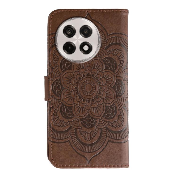 For OnePlus Ace 5 / Ace 5 Pro / 13R Sun Mandala Embossing Pattern Phone Leather Case