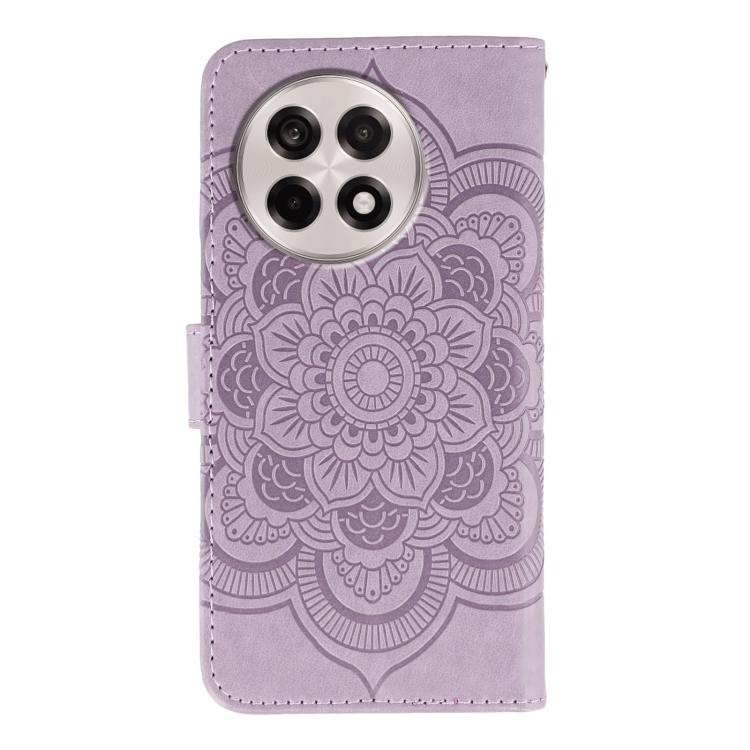 For OnePlus Ace 5 / Ace 5 Pro / 13R Sun Mandala Embossing Pattern Phone Leather Case