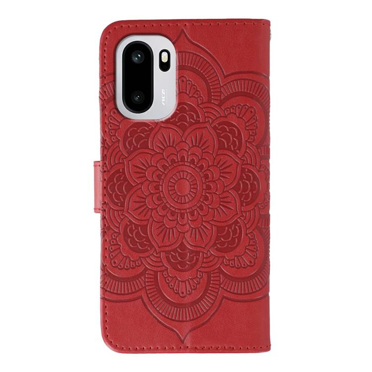For OnePlus Ace 6 Sun Mandala Embossing Pattern Phone Leather Case