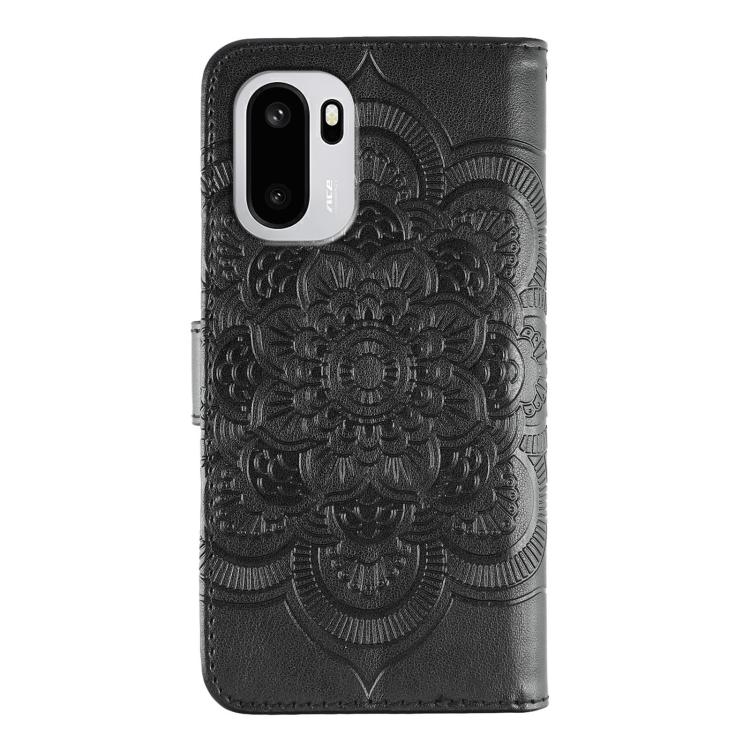 For OnePlus Ace 6 Sun Mandala Embossing Pattern Phone Leather Case
