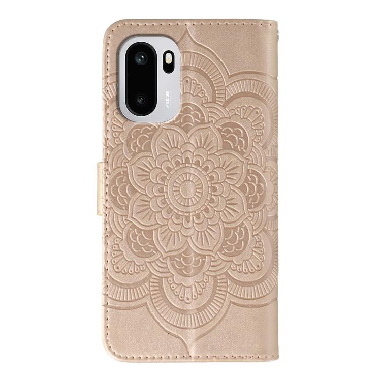 For OnePlus Ace 6 Sun Mandala Embossing Pattern Phone Leather Case