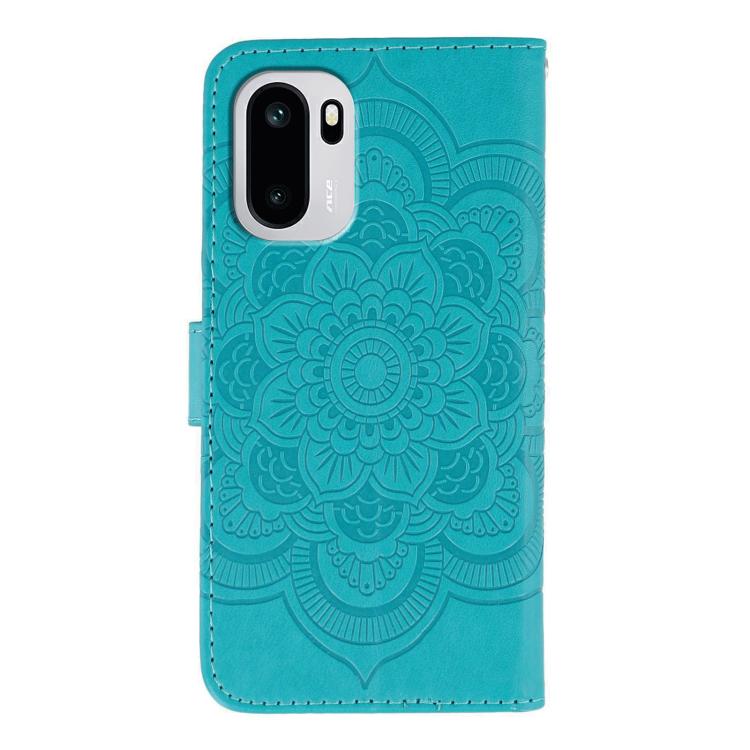 For OnePlus Ace 6 Sun Mandala Embossing Pattern Phone Leather Case