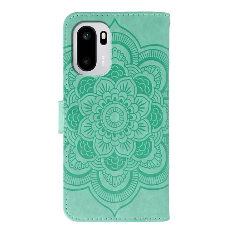 For OnePlus Ace 6 Sun Mandala Embossing Pattern Phone Leather Case