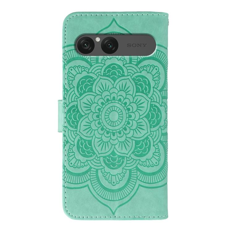 For Sony Xperia 10 VII Sun Mandala Embossing Pattern Phone Leather Case