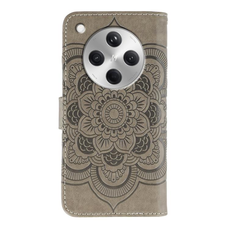 For OPPO Find X8 Sun Mandala Embossing Pattern Phone Leather Case