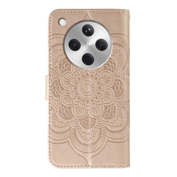 For OPPO Find X8 Sun Mandala Embossing Pattern Phone Leather Case
