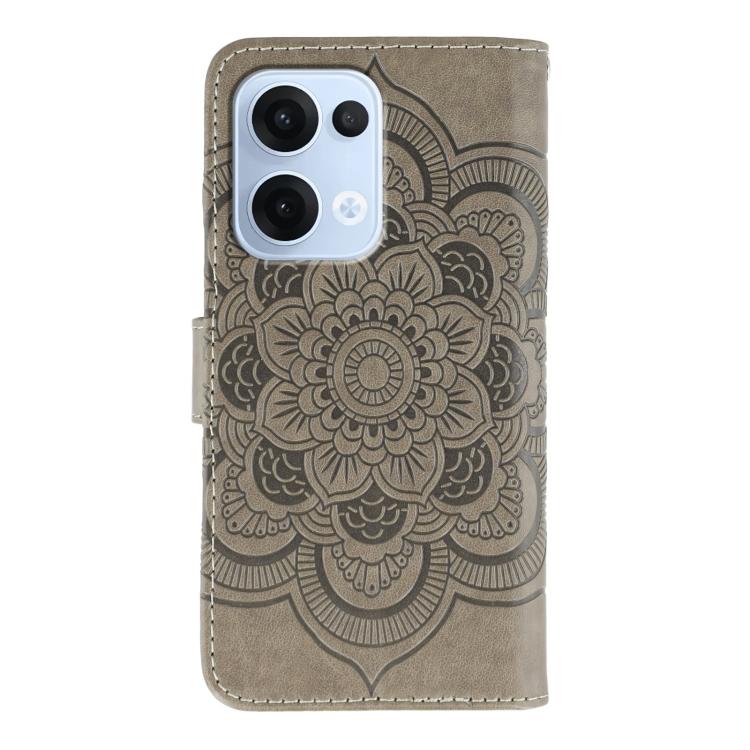 For OPPO Reno13 Sun Mandala Embossing Pattern Phone Leather Case