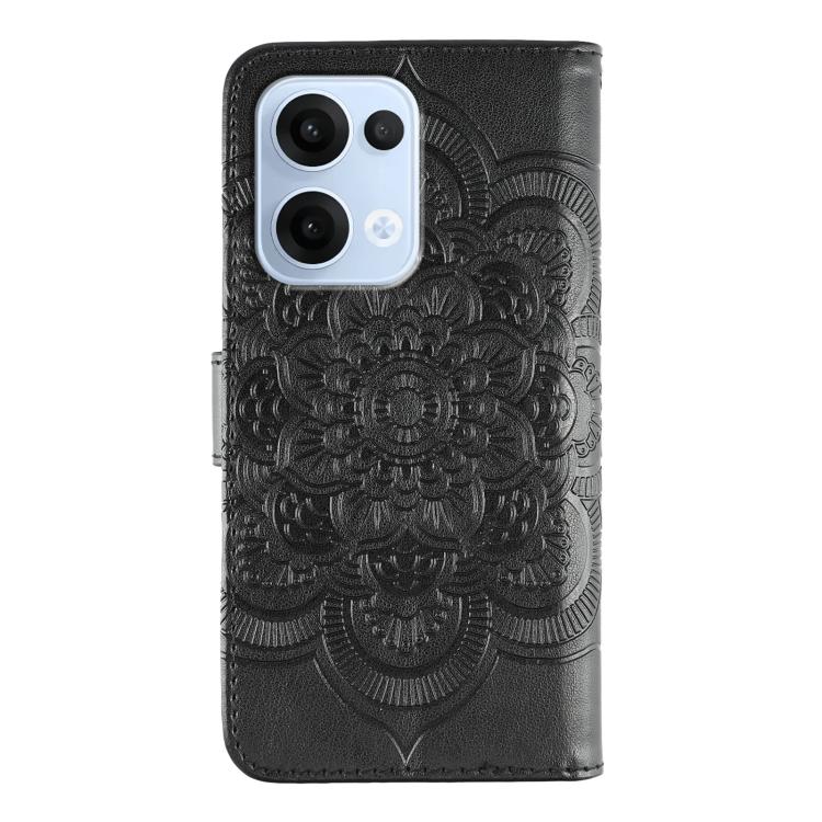For OPPO Reno13 Sun Mandala Embossing Pattern Phone Leather Case