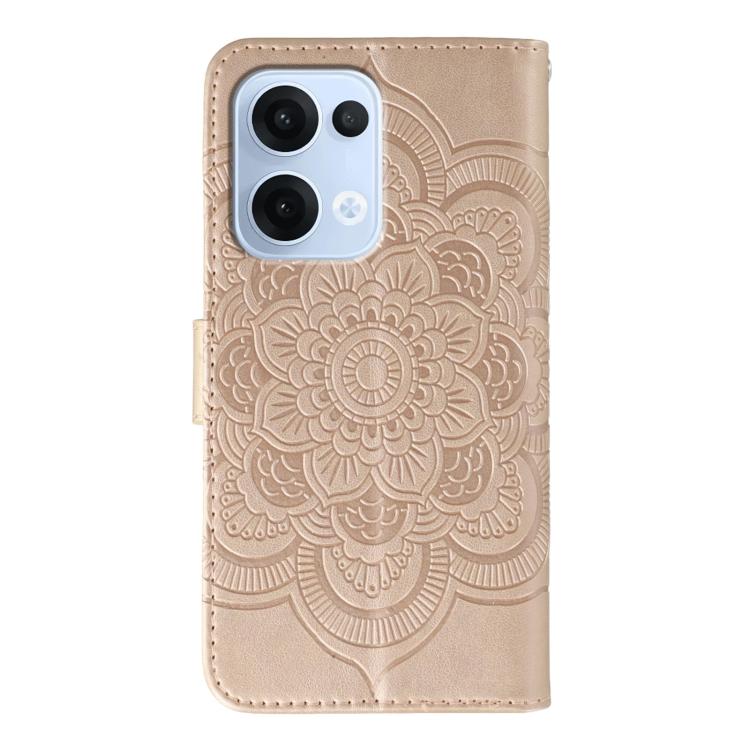 For OPPO Reno13 Sun Mandala Embossing Pattern Phone Leather Case