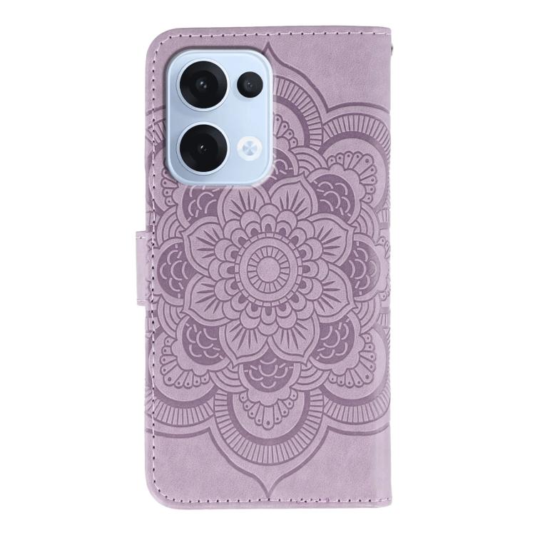 For OPPO Reno13 Sun Mandala Embossing Pattern Phone Leather Case