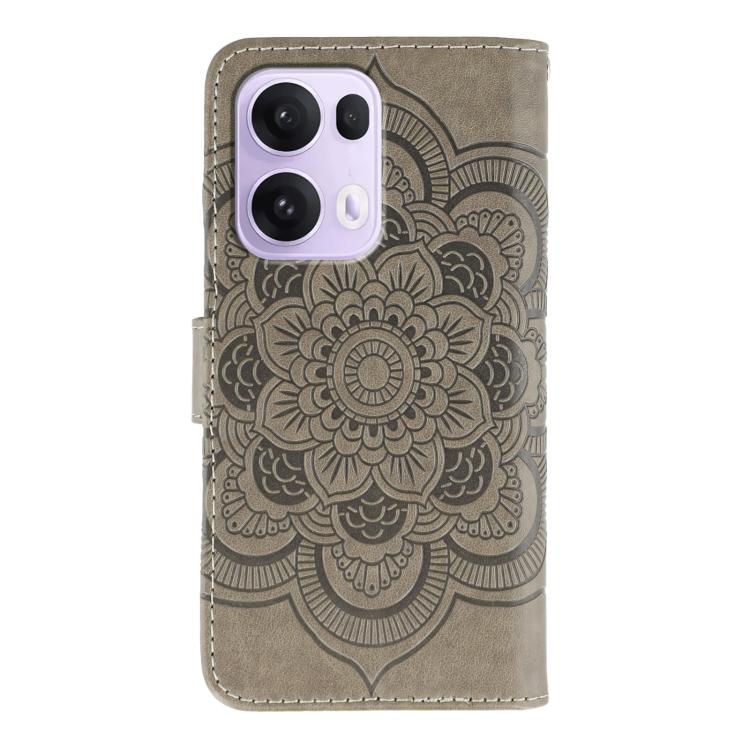 For OPPO Reno13 Pro Sun Mandala Embossing Pattern Phone Leather Case