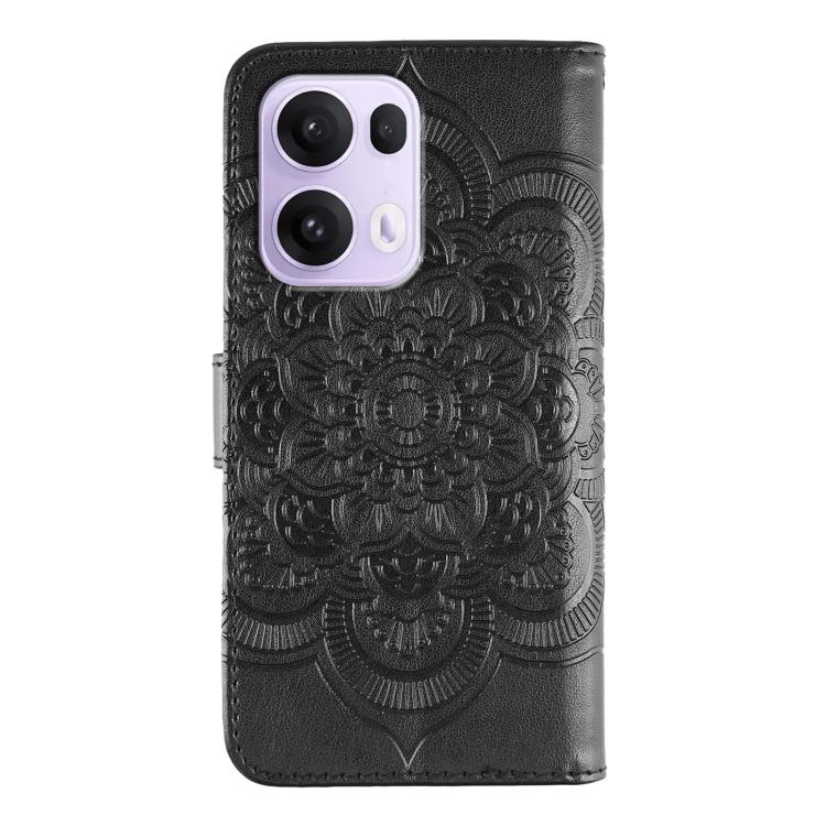 For OPPO Reno13 Pro Sun Mandala Embossing Pattern Phone Leather Case