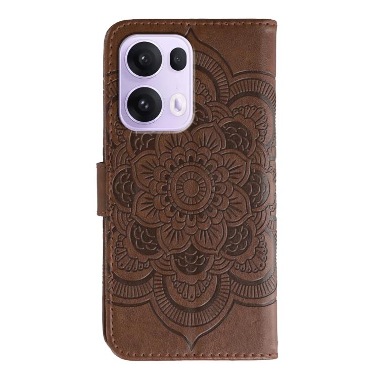 For OPPO Reno13 Pro Sun Mandala Embossing Pattern Phone Leather Case
