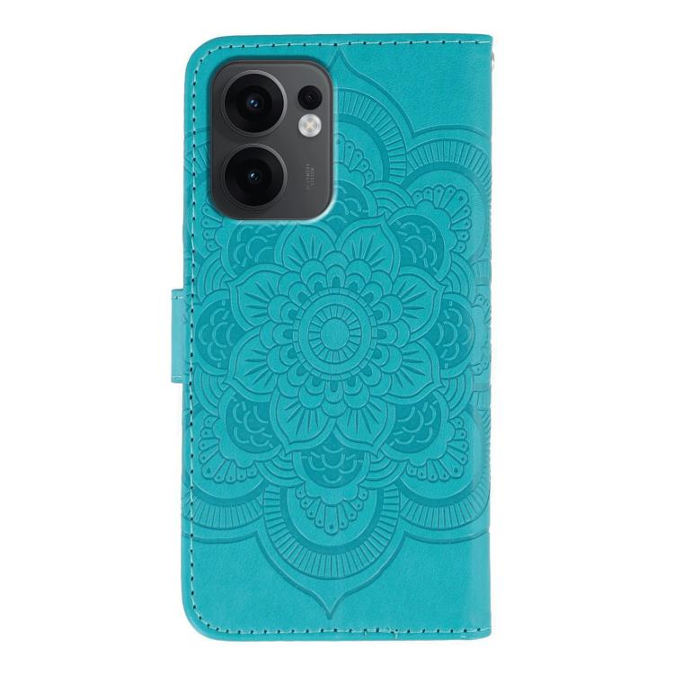 For OPPO Reno13 F Sun Mandala Embossing Pattern Phone Leather Case
