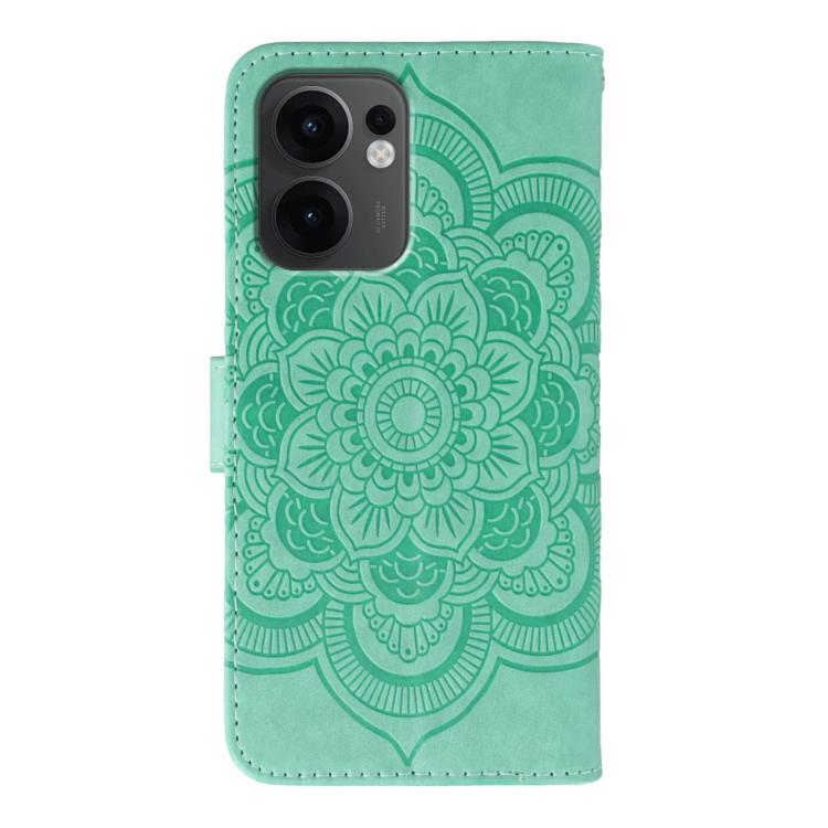 For OPPO Reno13 F Sun Mandala Embossing Pattern Phone Leather Case