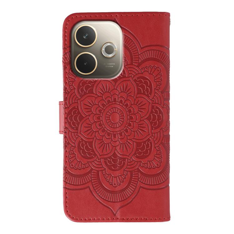 For OPPO A5 Pro 5G Global Sun Mandala Embossing Pattern Phone Leather Case