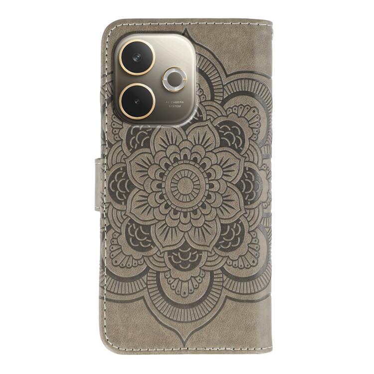 For OPPO A5 Pro 5G Global Sun Mandala Embossing Pattern Phone Leather Case