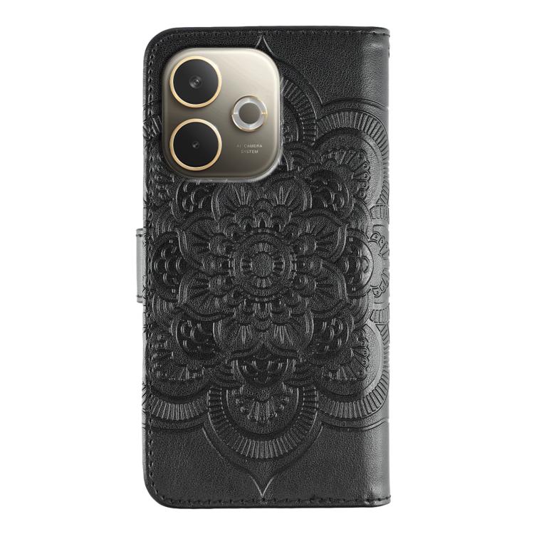 For OPPO A5 Pro 5G Global Sun Mandala Embossing Pattern Phone Leather Case