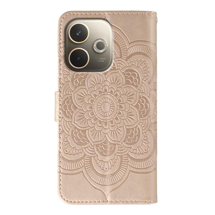 For OPPO A5 Pro 5G Global Sun Mandala Embossing Pattern Phone Leather Case