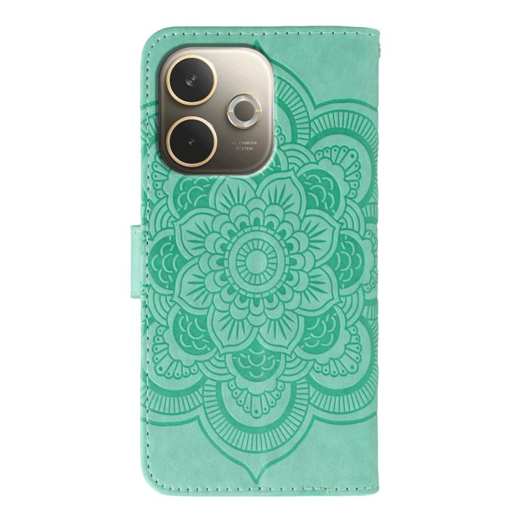For OPPO A5 Pro 5G Global Sun Mandala Embossing Pattern Phone Leather Case