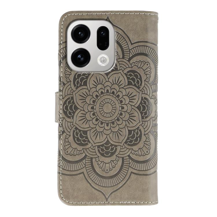 For OPPO Find X9 Sun Mandala Embossing Pattern Phone Leather Case