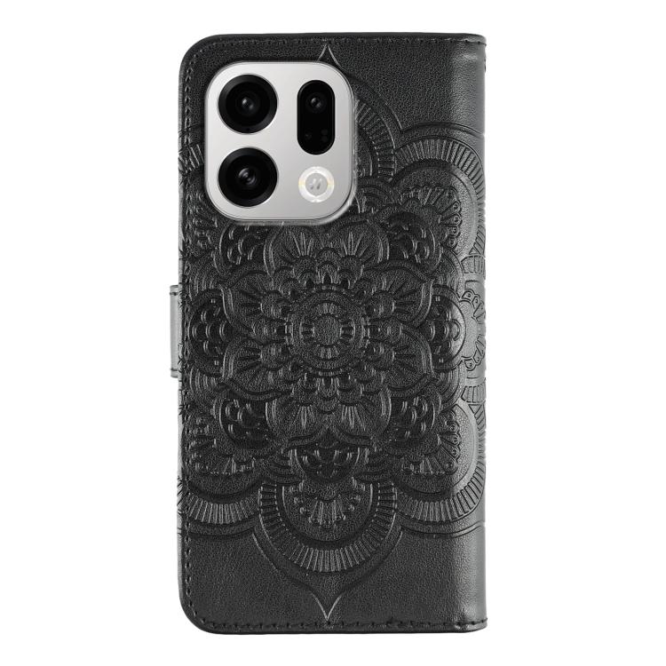 For OPPO Find X9 Sun Mandala Embossing Pattern Phone Leather Case